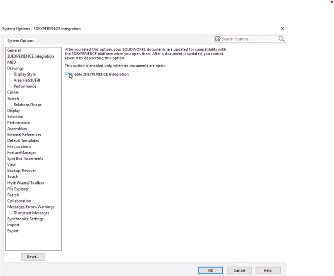 Enabling 3DEXPERIENCE integration 