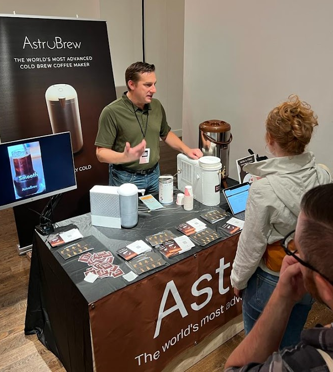 tri astrobrew joe at exhibit booth