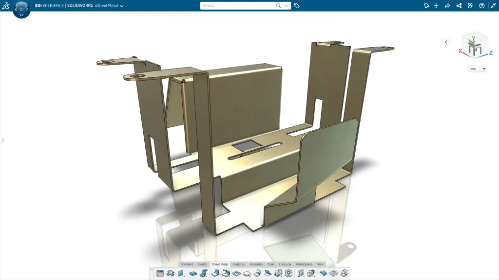 3D sheet metal bends