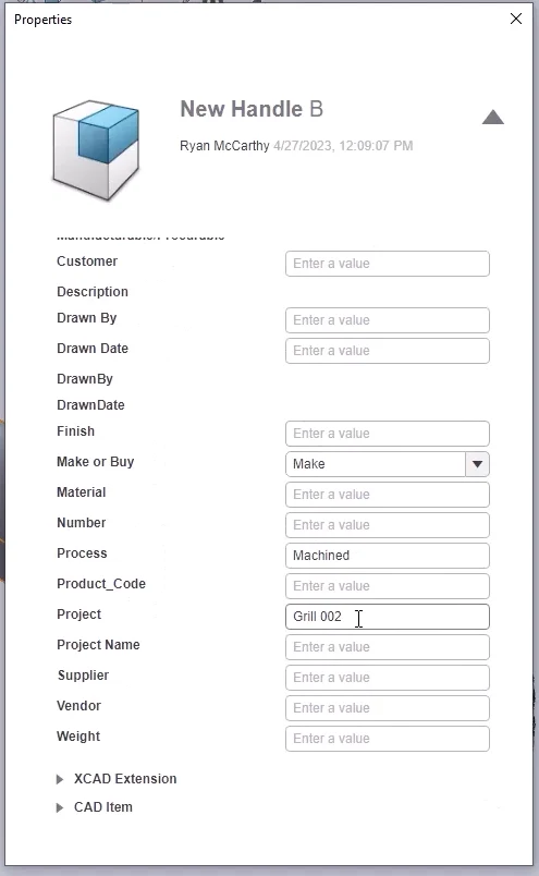 3DEXPERIENCE Attributes View