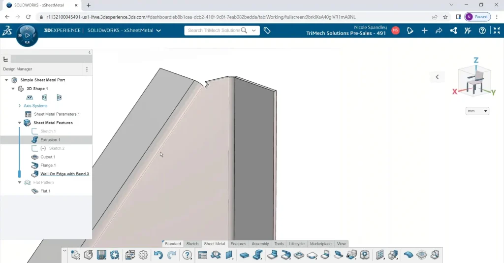 Exploring xSheetMetal