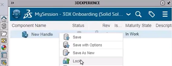 Lock files on 3DEXPERIENCE