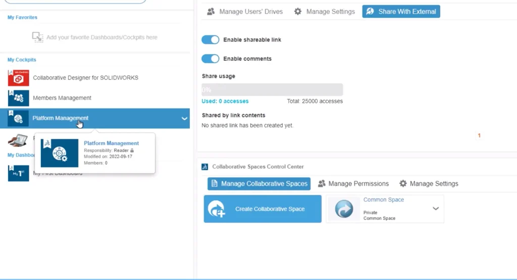 Platform Management Dashboard