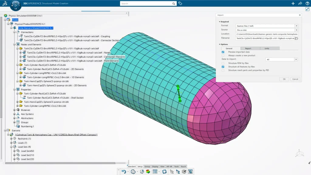 SIMULIA Structural Mesh