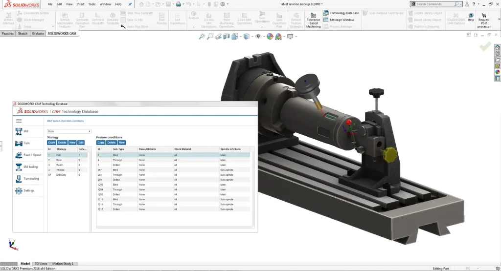 SOLIDWORKS CAM Feature Recognition