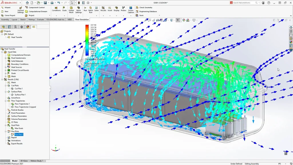 SOLIDWORKS Flow heat transfer