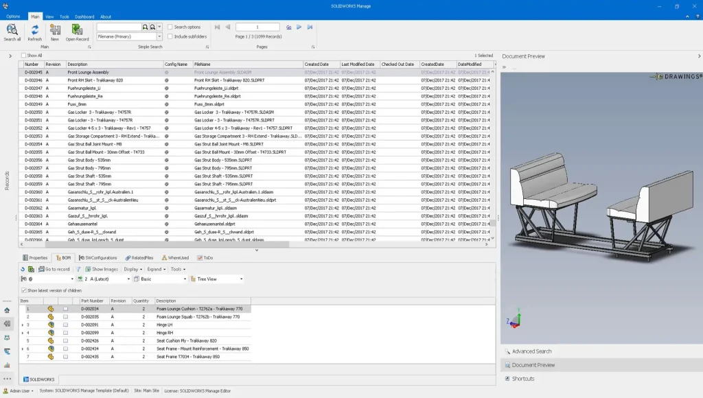 SOLIDWORKS Manage Item Management