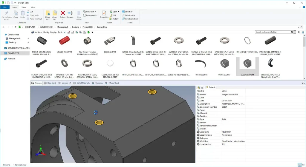 SOLIDWORKS PDM Vault